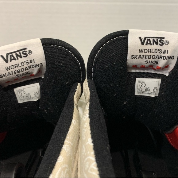 Vintage Vans x Baker Skateboards Tan Bandana Half Cab Suede Mids 1992 Size 12 - Picture 7 of 13